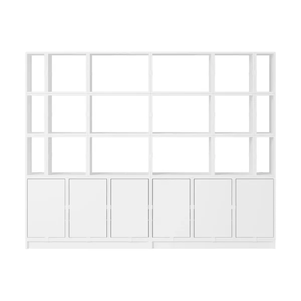 Muuto Système de rangement Stacked bureau configuration 2 White
