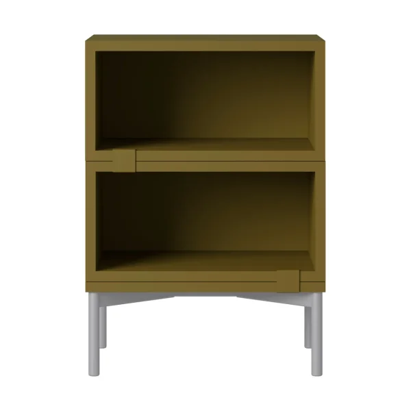 Muuto Système de rangement Stacked table de chevet configuration 1 Brown green