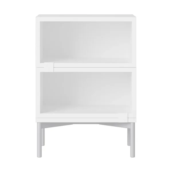 Muuto Système de rangement Stacked table de chevet configuration 1 White