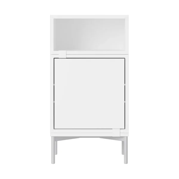 Muuto Système de rangement Stacked table de chevet configuration 2 White