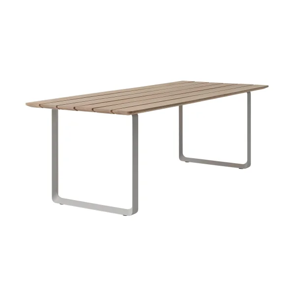 Muuto Table 70/70 Outdoor 225x90 cm avec structure en acier gris