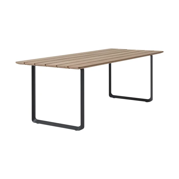 Muuto Table 70/70 Outdoor 225x90 cm avec structure en acier noir