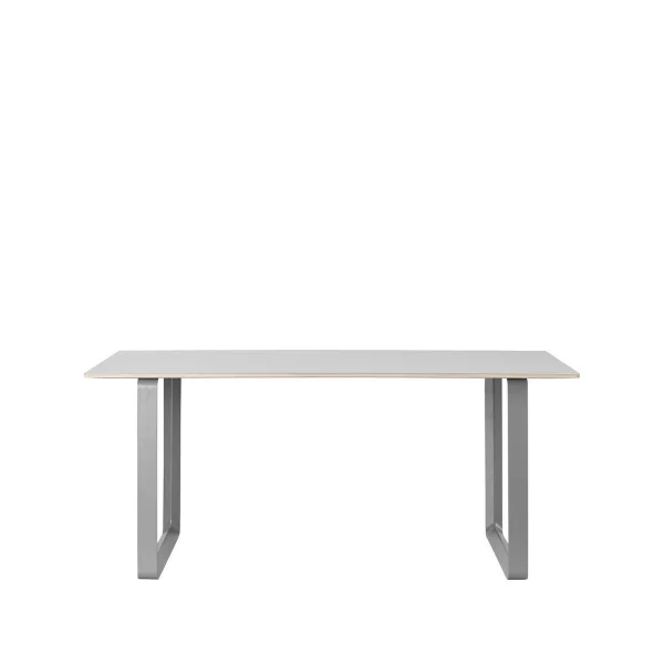 Muuto Table à manger 70/70 170x85 cm Grey linoleum-Plywood-Grey