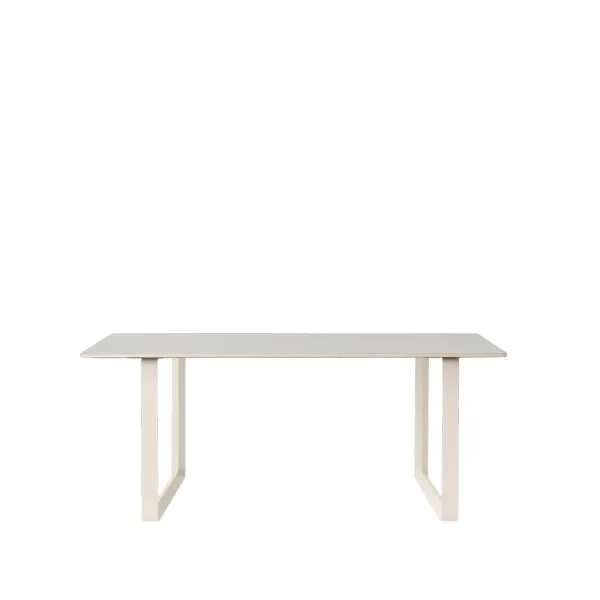 Muuto Table à manger 70/70 170x85 cm Grey linoleum-Plywood-Sand