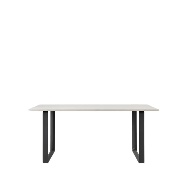 Muuto Table à manger 70/70 170x85 cm White laminate-Plywood-Black