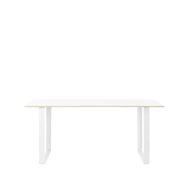 Muuto Table à manger 70/70 170x85 cm White laminate-Plywood-White