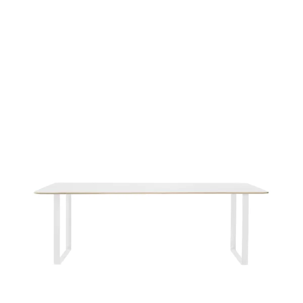 Muuto Table à manger 70/70 225x90 cm White laminate-Plywood-White