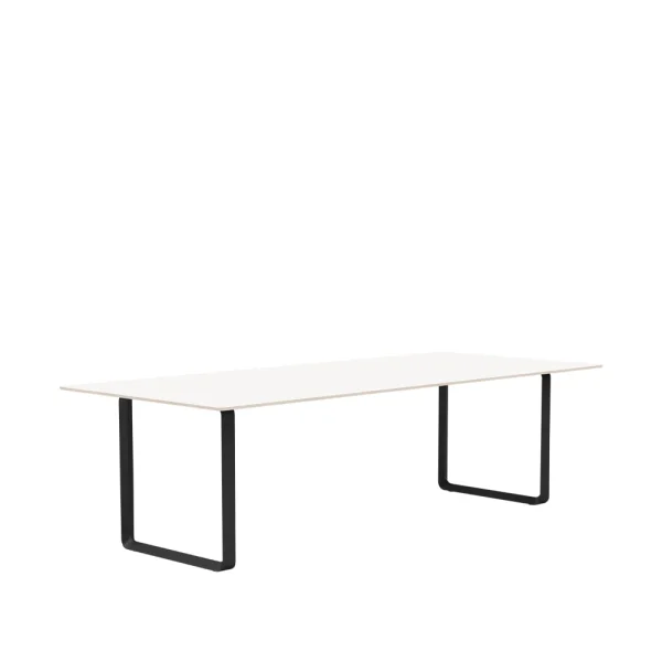 Muuto Table à manger 70/70 255x108 cm White laminate-Plywood-Black