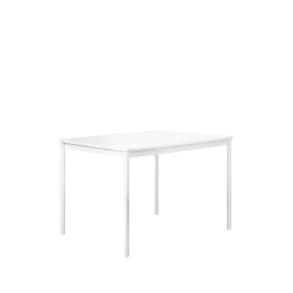 Muuto Table à manger Base white, bord en ABS, 140x80 cm