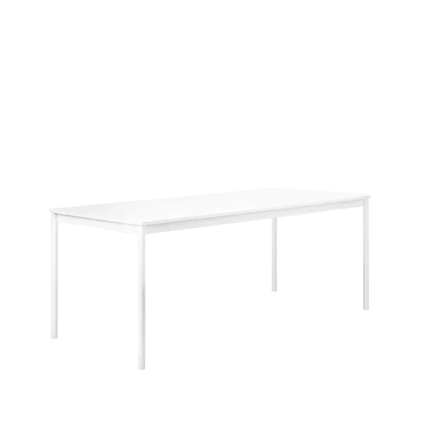 Muuto Table à manger Base white, bord en ABS, 190x85 cm