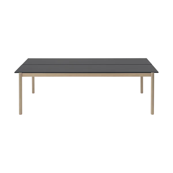 Muuto Table à manger Linear System 110x240 cm Black nanolaminate-black-oak