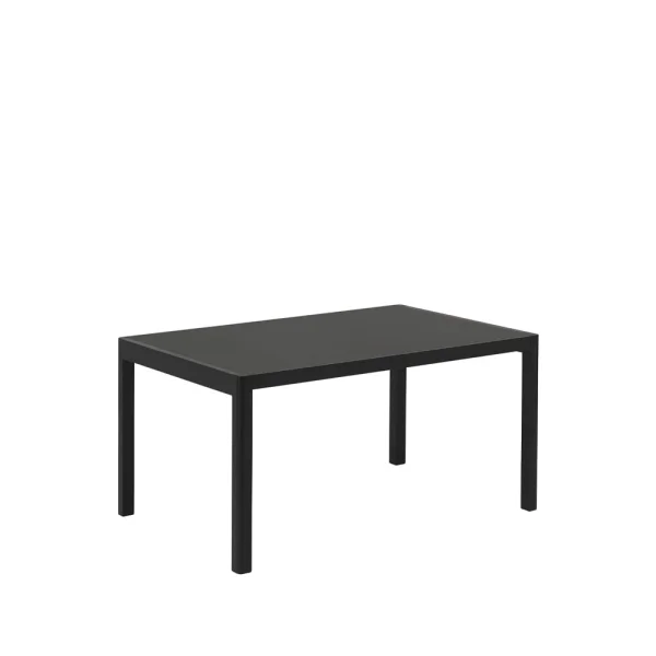 Muuto Table à manger Workshop Black linoleum-Black 140x92 cm