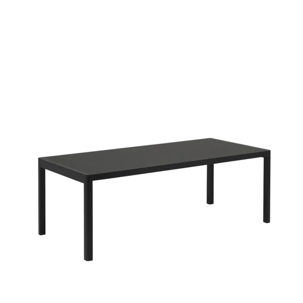 Muuto Table à manger Workshop Black linoleum-Black 200x92 cm