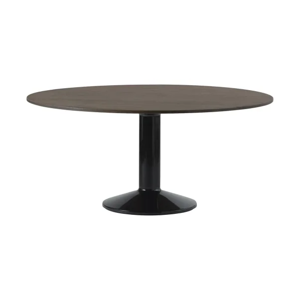 Muuto Table à pied central Midst Dark oiled oak-black, Ø160 cm