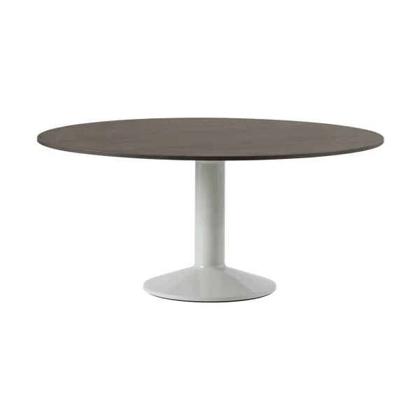 Muuto Table à pied central Midst Dark oiled oak-grey, Ø160 cm