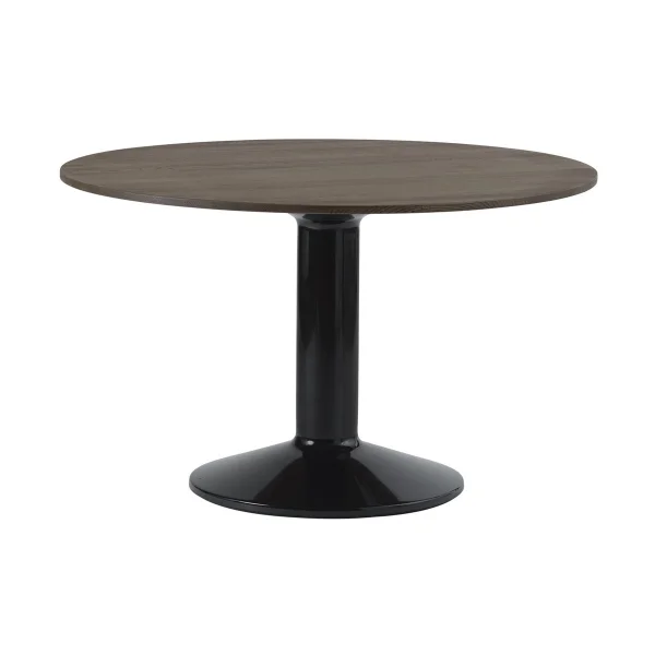 Muuto Table à pied central Midst Ø120 cm Dark Oiled Oak-Black