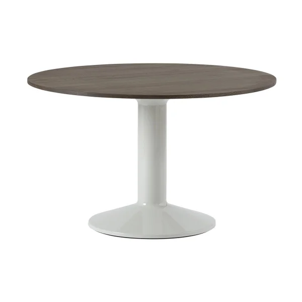 Muuto Table à pied central Midst Ø120 cm Dark Oiled Oak-Grey