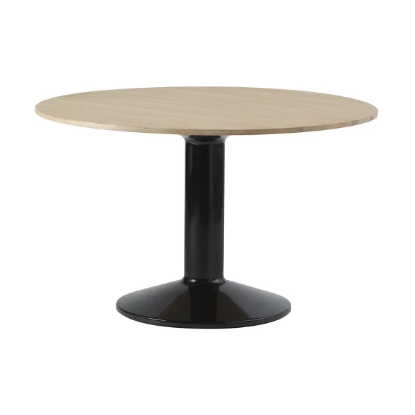 Muuto Table à pied central Midst Ø120 cm Oiled Oak-Black