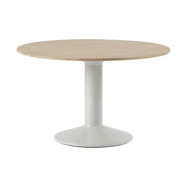 Muuto Table à pied central Midst Oiled oak-grey, Ø120 cm