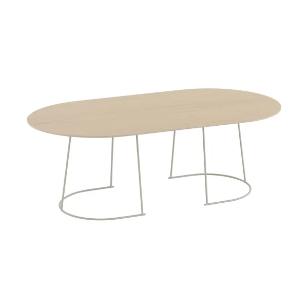 Muuto Table basse Airy, grand Placage chêne laqué - off white