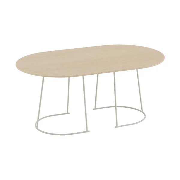 Muuto Table basse Airy M Placage chêne laqué - off white