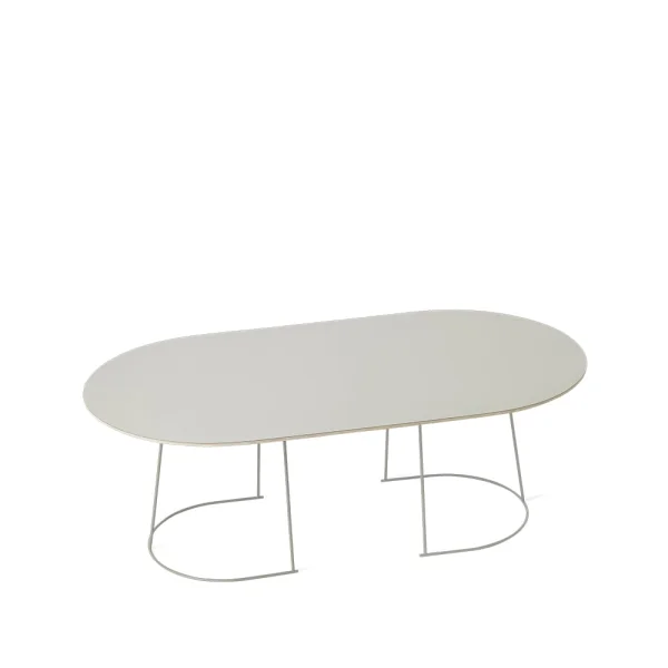 Muuto Table basse Airy ovale grey, nanolaminé, large