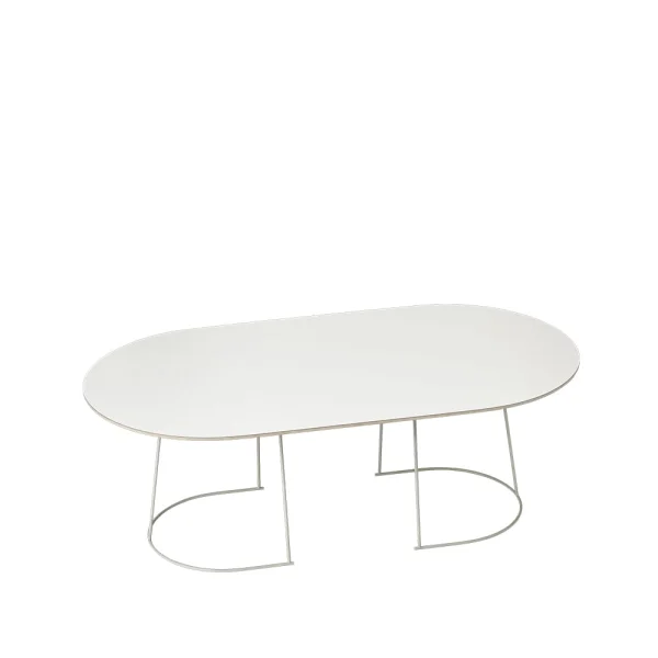 Muuto Table basse Airy ovale offwhite, nanolaminé, large