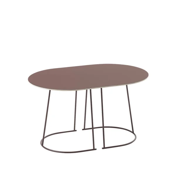 Muuto Table basse Airy ovale plum, nanolaminé, small