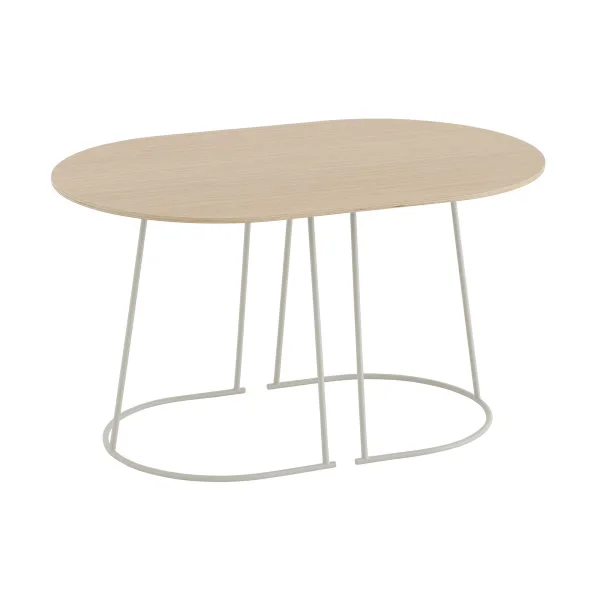 Muuto Table basse Airy S Placage chêne laqué - off white