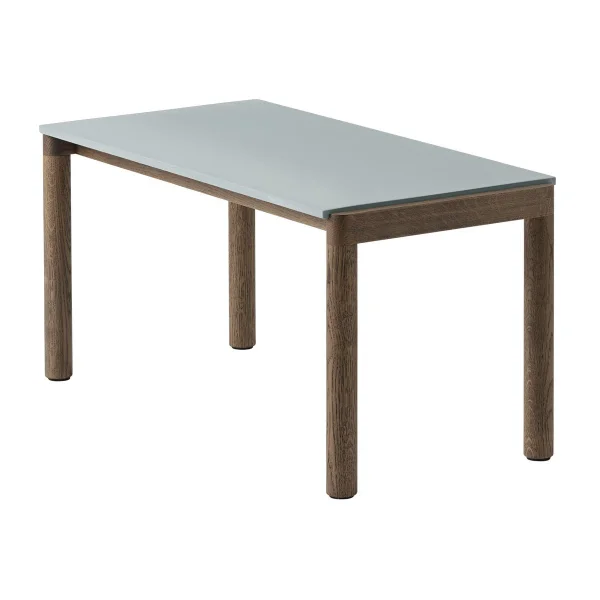 Muuto Table basse Couple 1 Plain 40x84x40 cm Pale blue-dark oiled oak