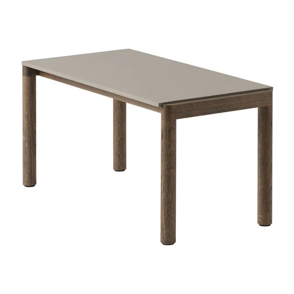 Muuto Table basse Couple 1 Plain 40x84x40 cm Taupe-dark oiled oak