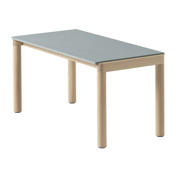 Muuto Table basse Couple 1 Wavy 40x84x40 cm Pale blue-oak