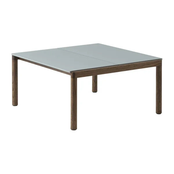 Muuto Table basse Couple 2 Plain 80x84x40 cm Pale blue-dark oiled oak