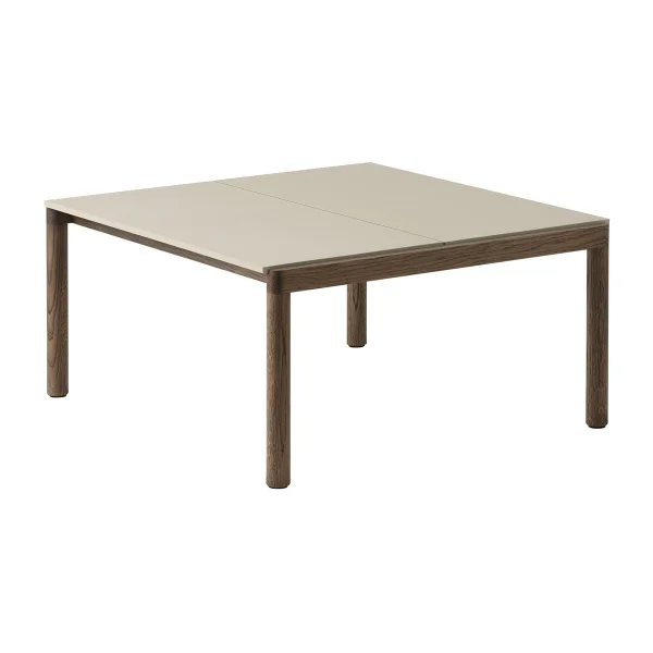 Muuto Table basse Couple 2 Plain 80x84x40 cm Sand-dark oiled oak