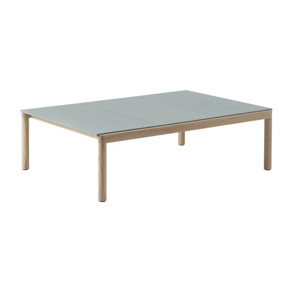 Muuto Table basse Couple 3 Plain 120x84x35 cm Pale blue-oak