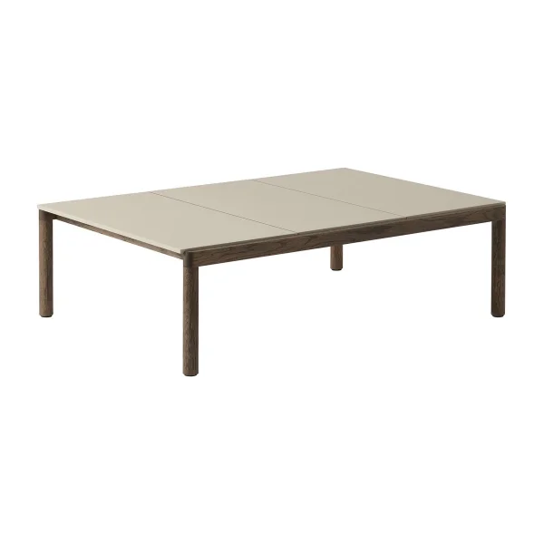 Muuto Table basse Couple 3 Plain 120x84x35 cm Sand-dark oiled oak