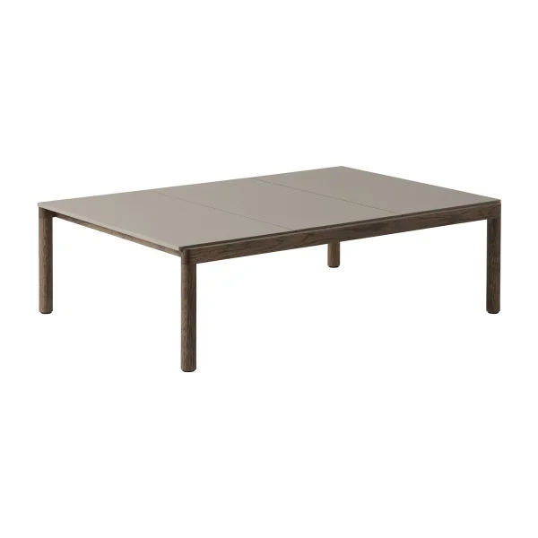 Muuto Table basse Couple 3 Plain 120x84x35 cm Taupe-dark oiled oak