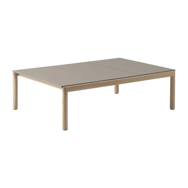 Muuto Table basse Couple 3 Plain 120x84x35 cm Taupe-oak