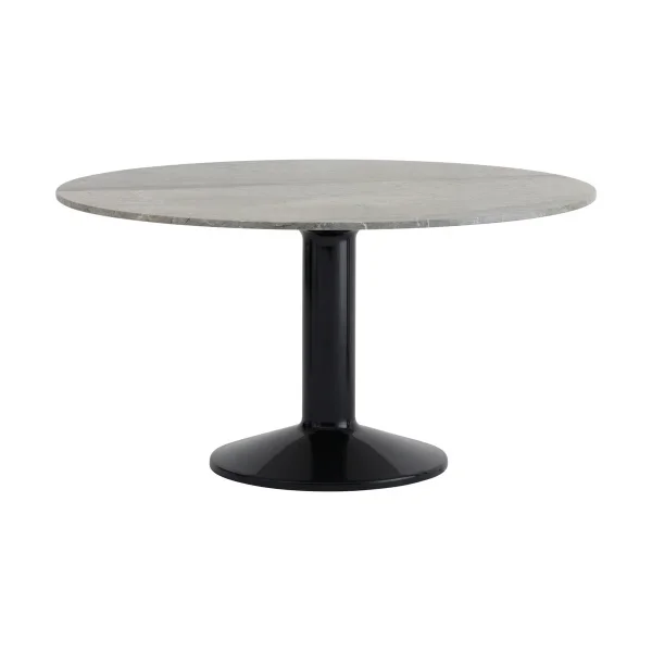 Muuto Table basse Midst Marbre gris-black, Ø140 cm