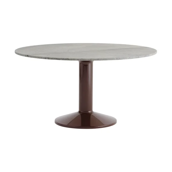 Muuto Table basse Midst Marbre gris-dark red, Ø140 cm