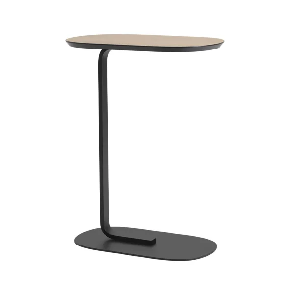 Muuto Table d'appoint Relate H: 73,5 cm Oak veneer-Black