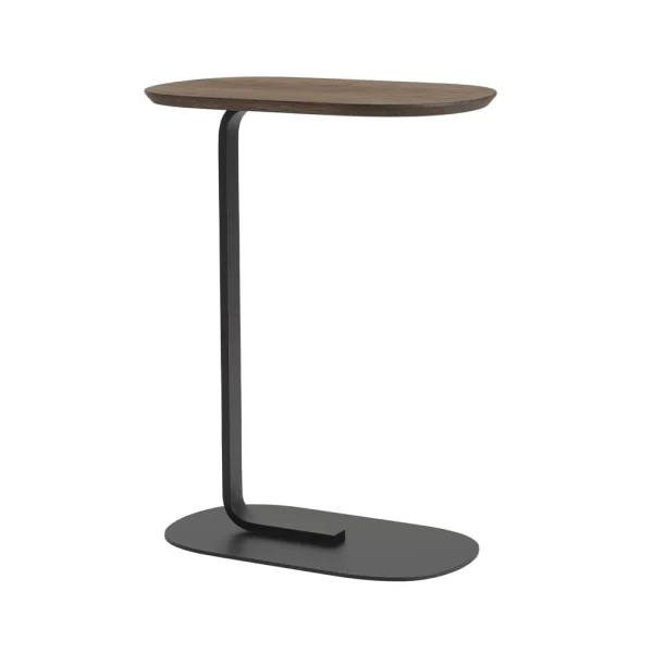 Muuto Table d'appoint Relate H: 73,5 cm Smoked oak-Black