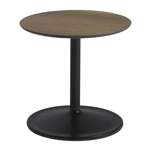 Muuto Table d'appoint Soft 40 cm Solid smoked oak-black