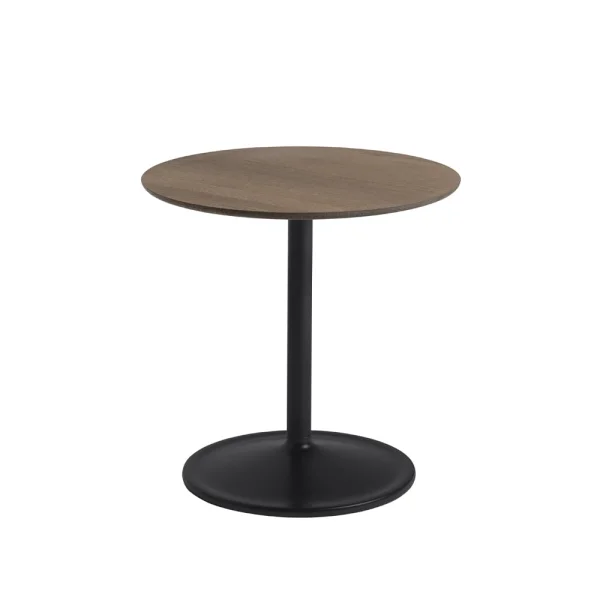 Muuto Table d'appoint Soft Ø48cm Smoked oak-Black H: 48 cm