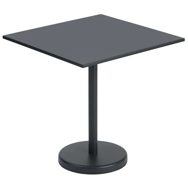Muuto Table en acier Linear 70x70 Black
