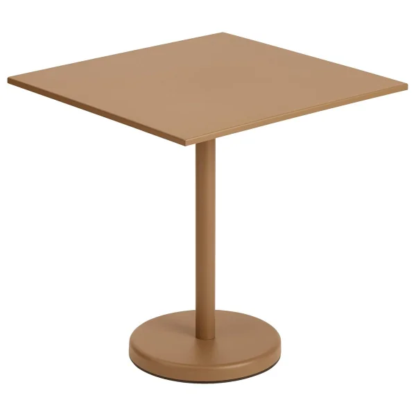 Muuto Table en acier Linear 70x70 Burnt orange