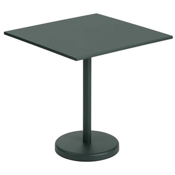 Muuto Table en acier Linear 70x70 Dark green