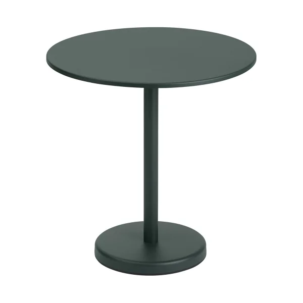 Muuto Table en acier Linear Ø70 cm Dark green