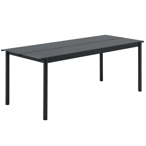 Muuto Table en acier Linear steel table 200 cm Black