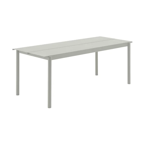 Muuto Table en acier Linear steel table 200 cm Grey